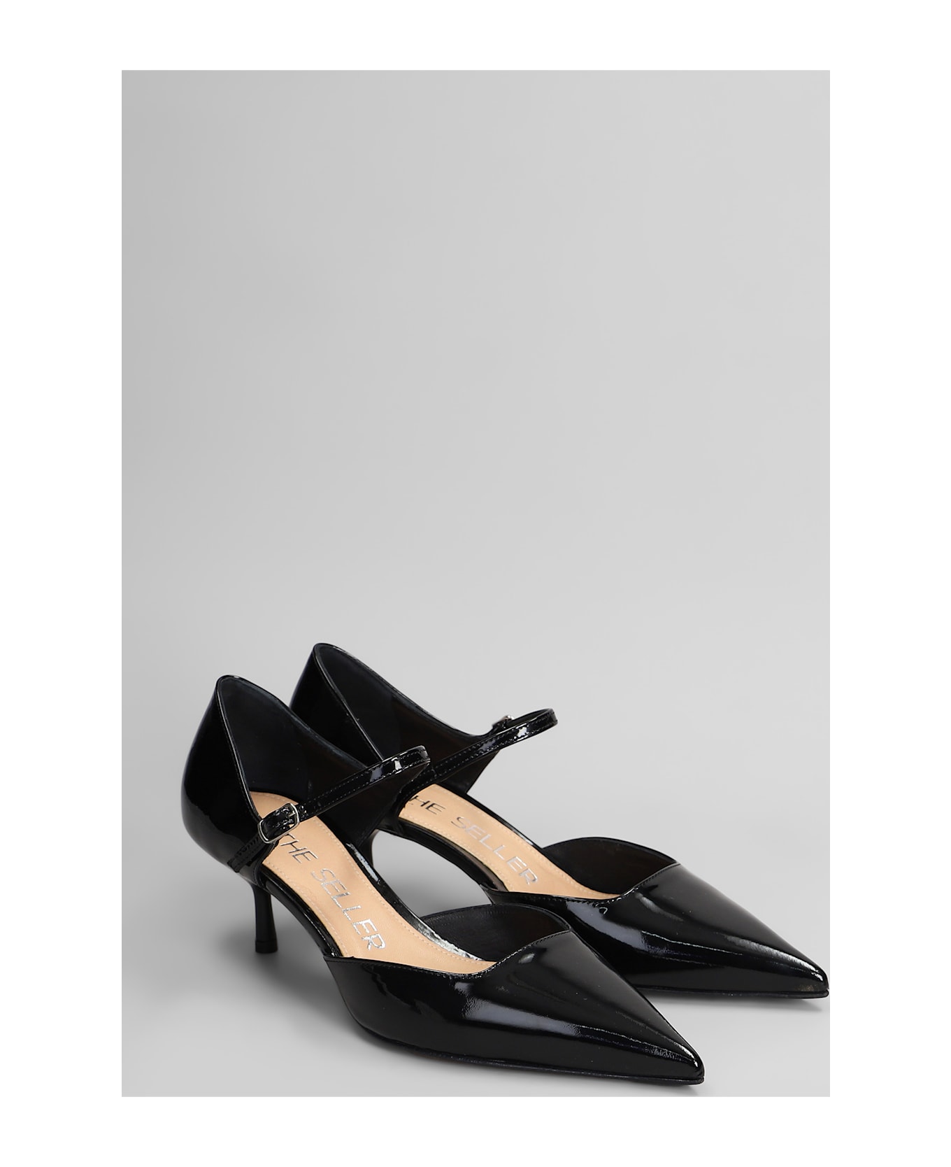 The Seller Pumps In Black Patent Leather - black