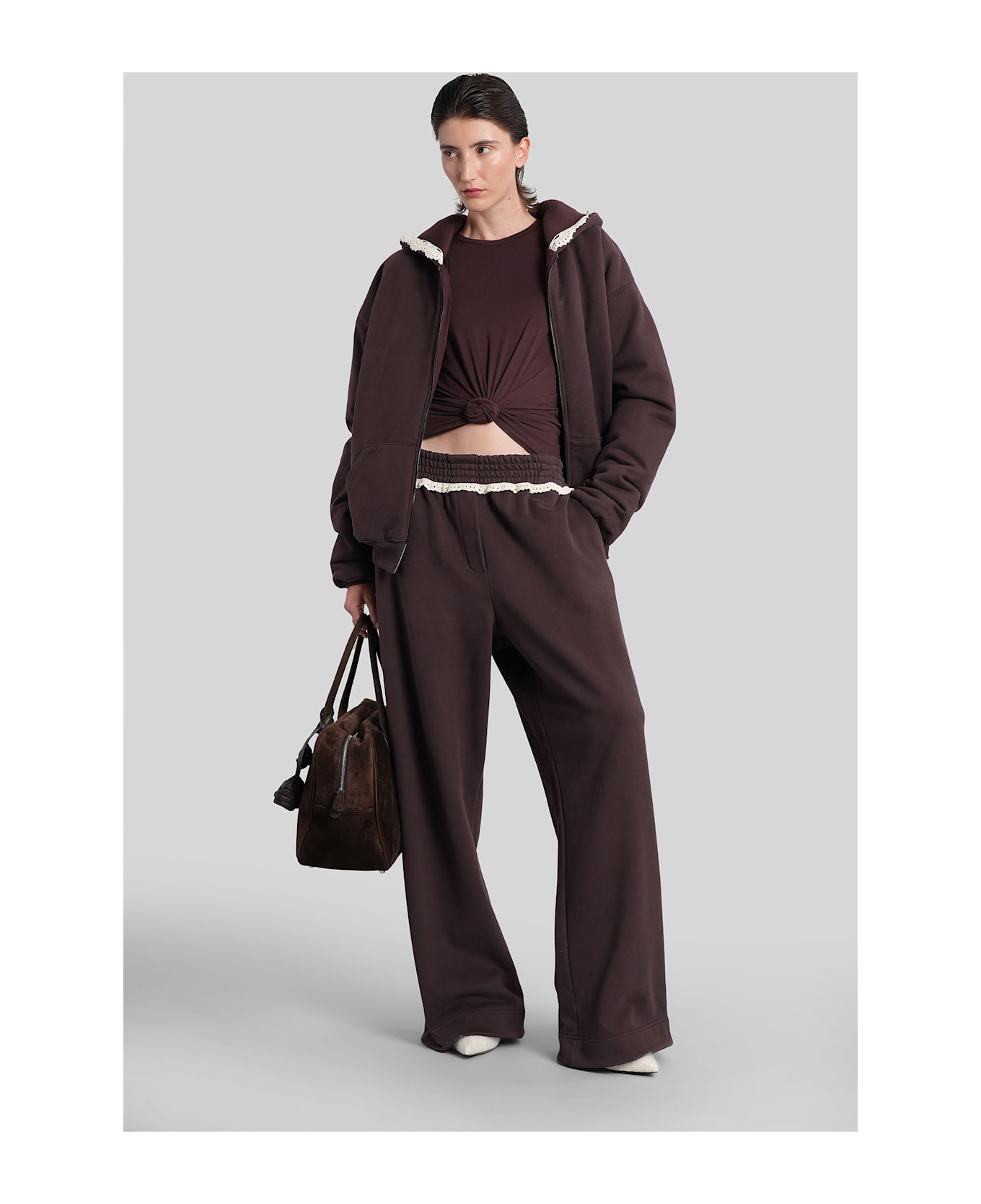 Magda Butrym Pants 06 Pants In Brown Cotton - brown