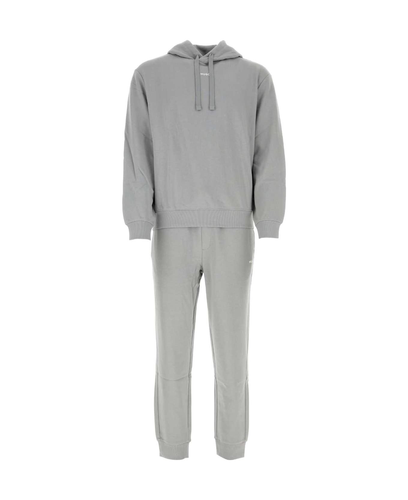 Hugo Boss Grey Cotton Jumpsuit - SILVER