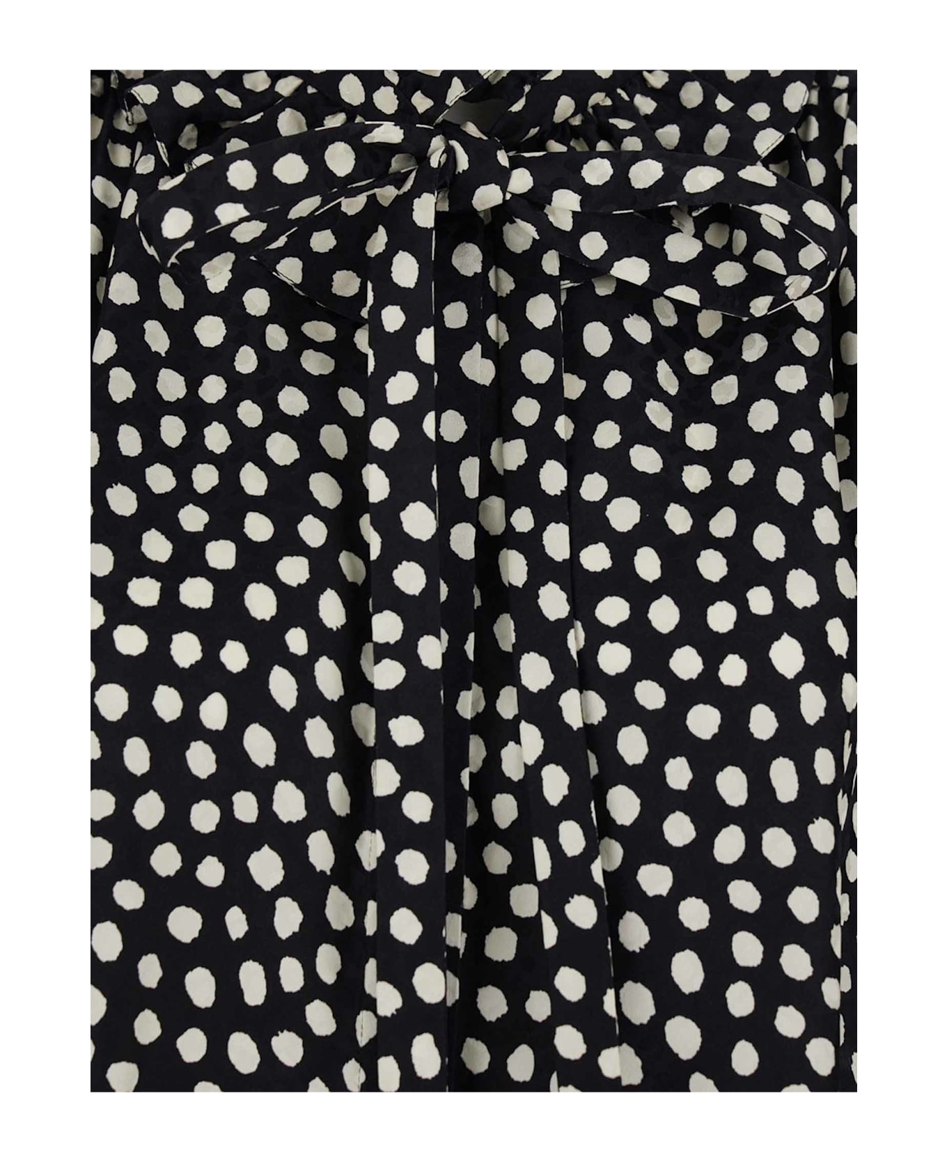 Chloé Silk Shirt With Polka Dot Pattern - Black
