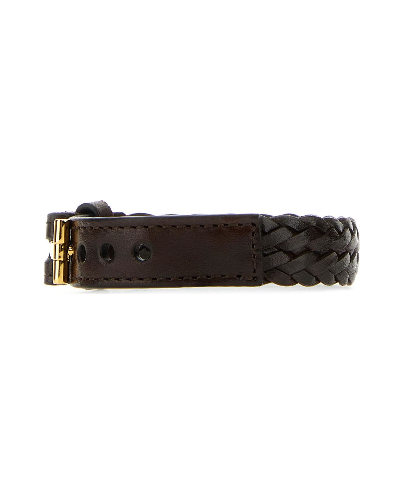 Tom Ford Dark Brown Leather Bracelet - Marrone ブレスレット