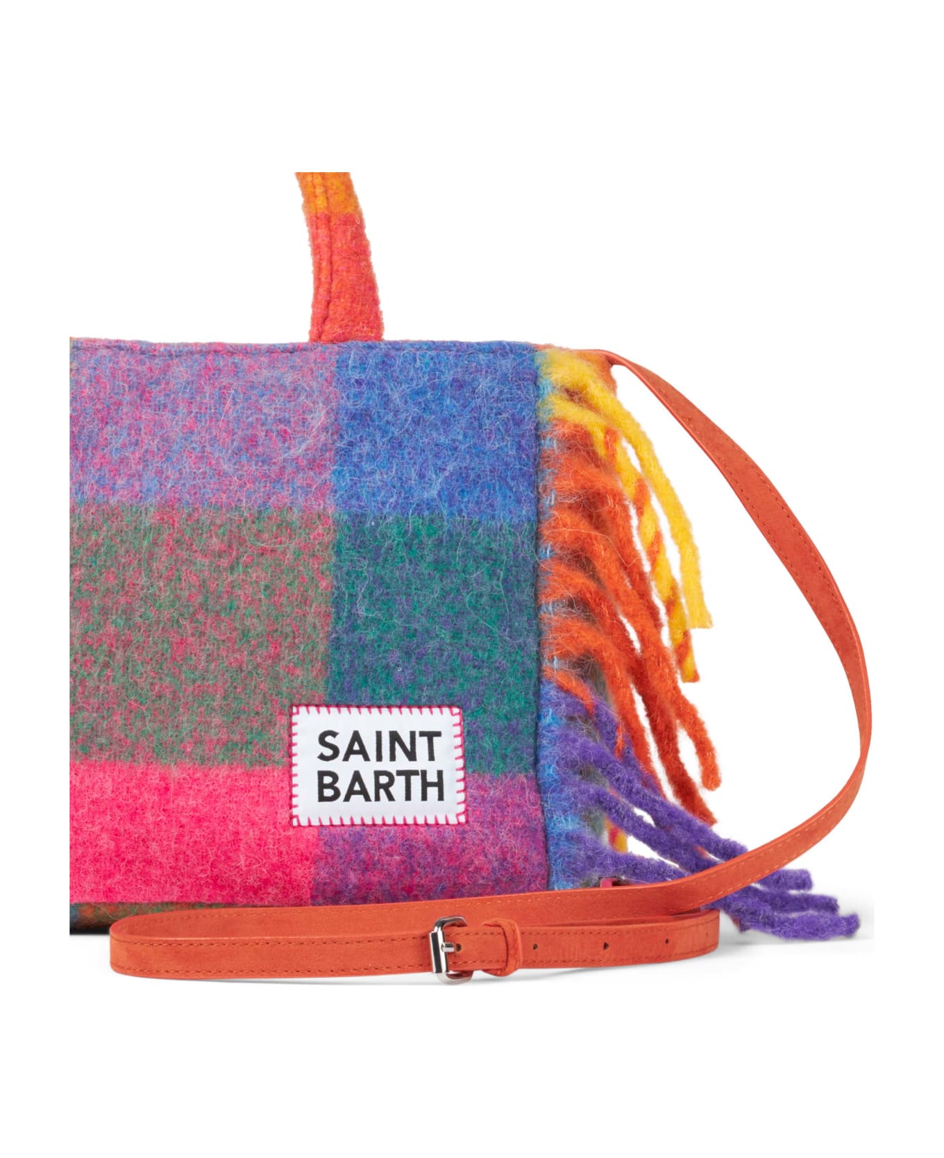 MC2 Saint Barth Colette Blanket Handbag With Check Print - MULTICOLOR