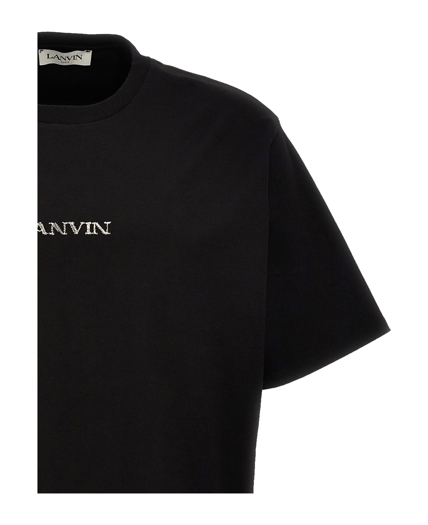 Lanvin Logo Embroidery T-shirt - Black