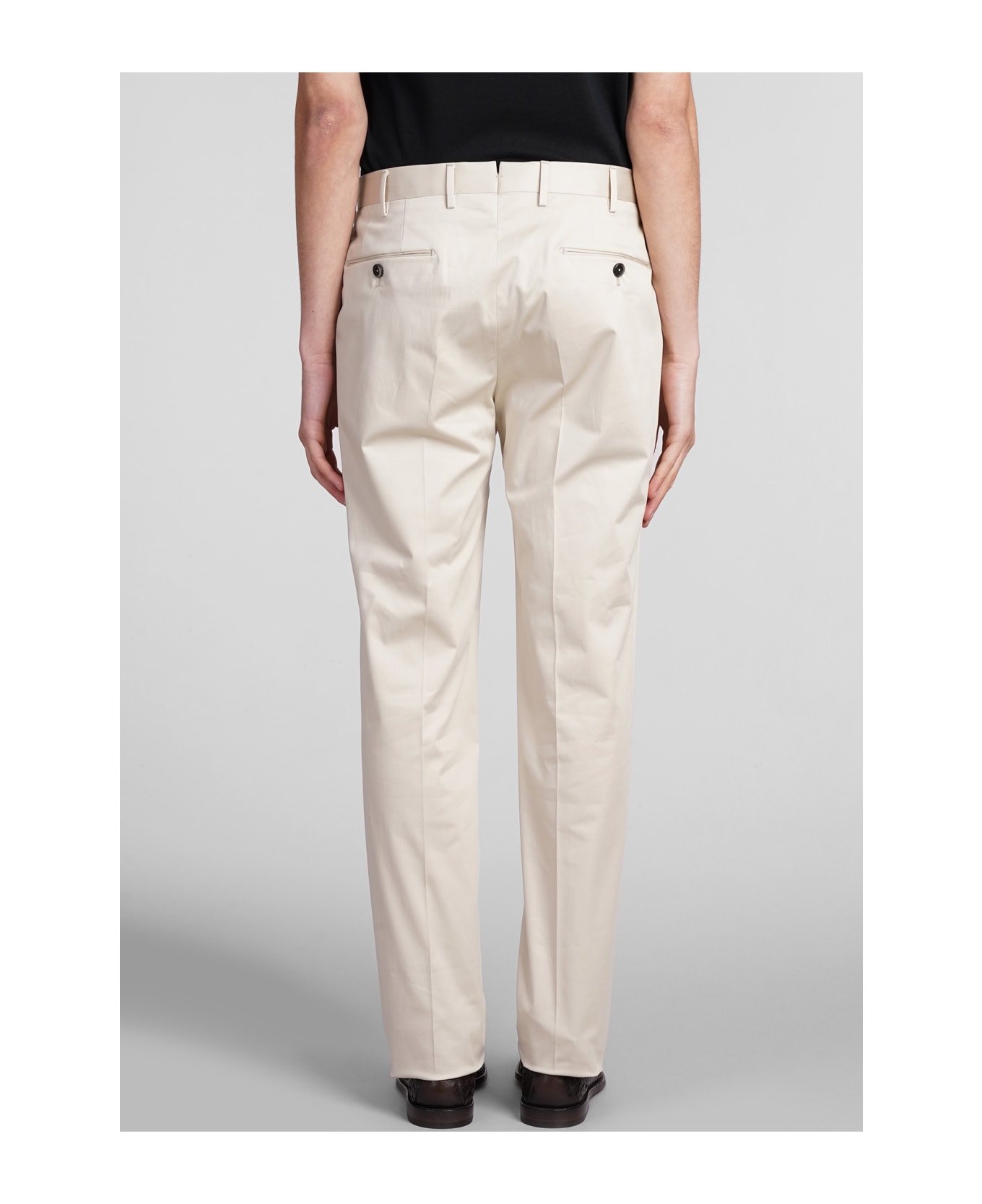 PT01 Pants In Beige Cotton - beige