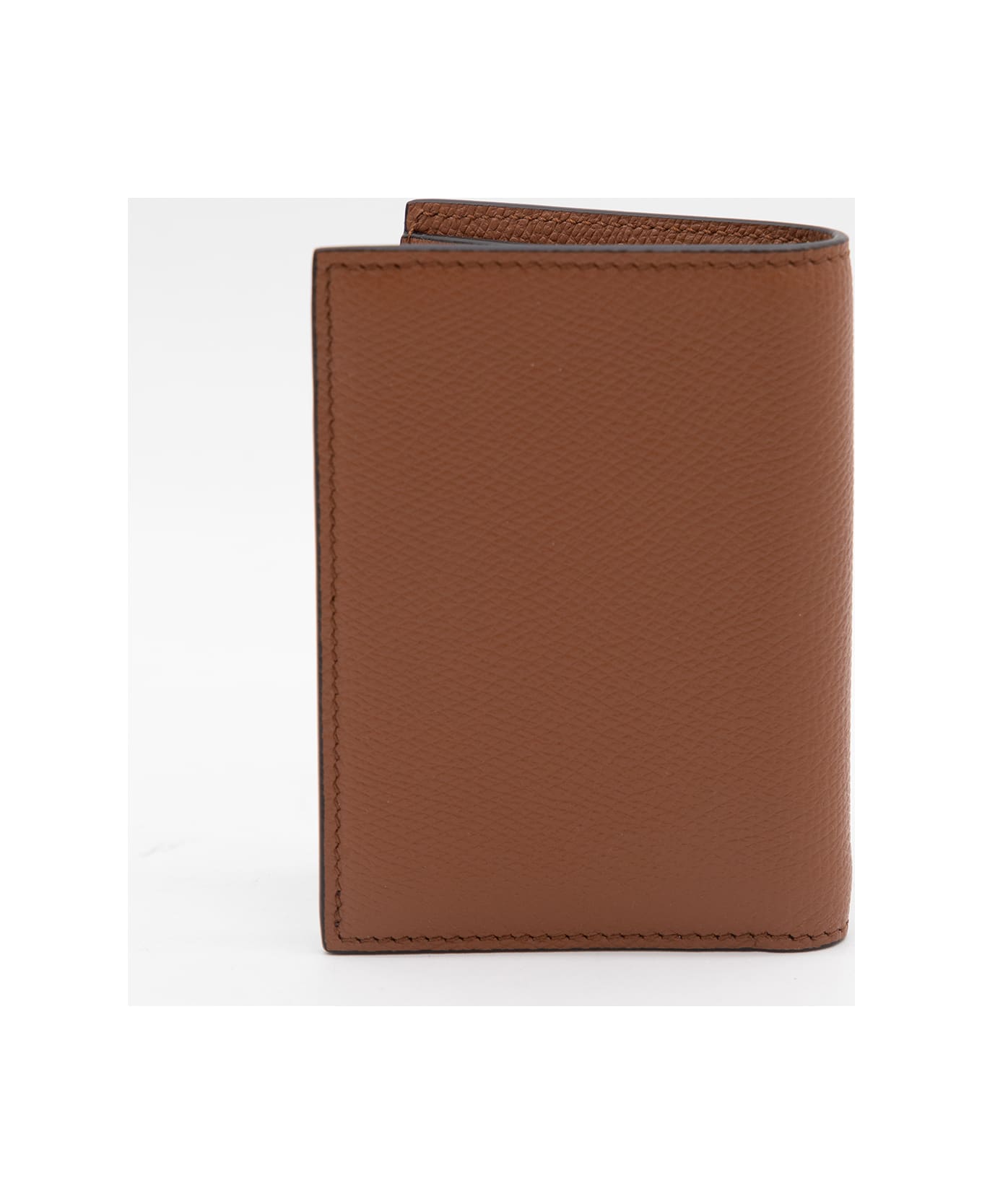 Valentino Garavani Brown Leather Card Holder - SELLERIA