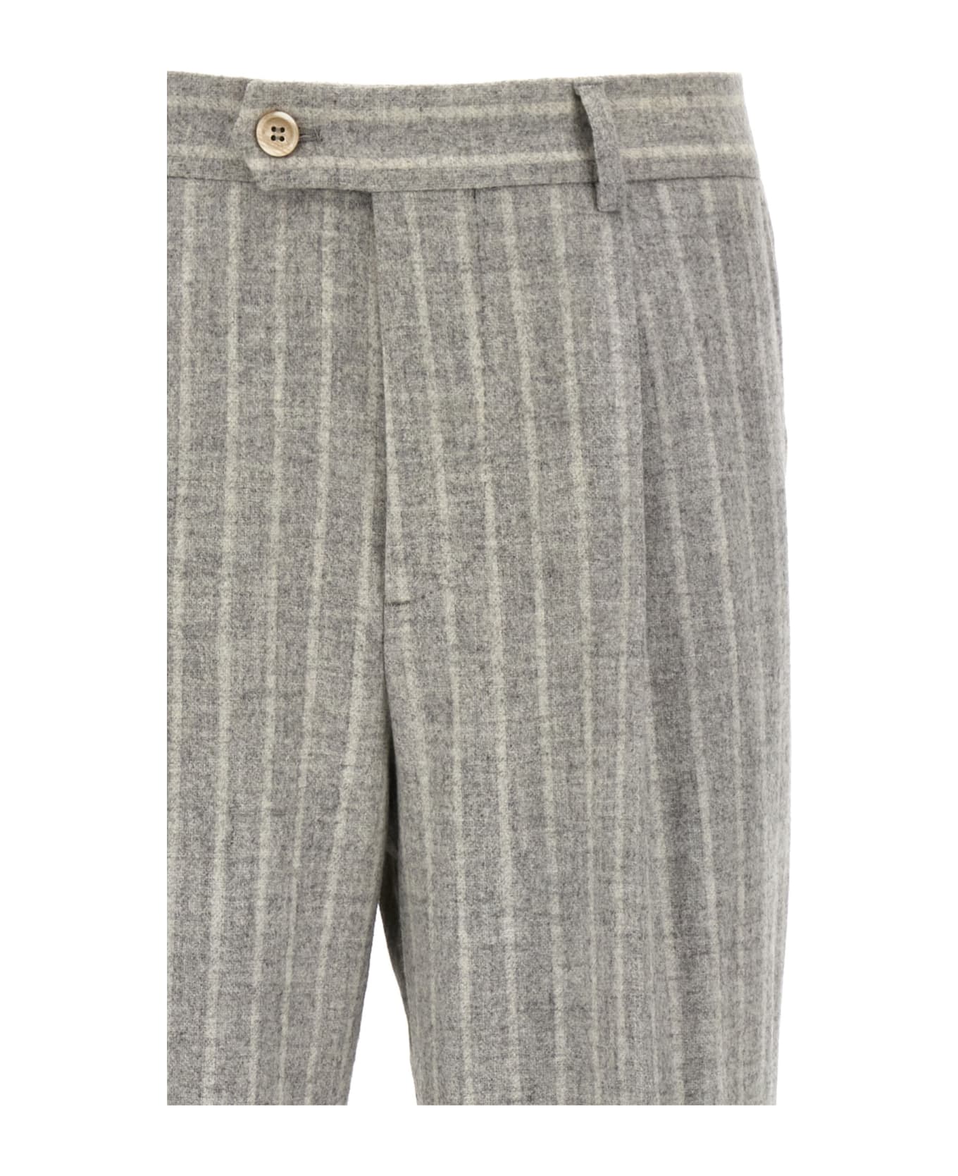 Brunello Cucinelli Pinstripe Pants - Gray