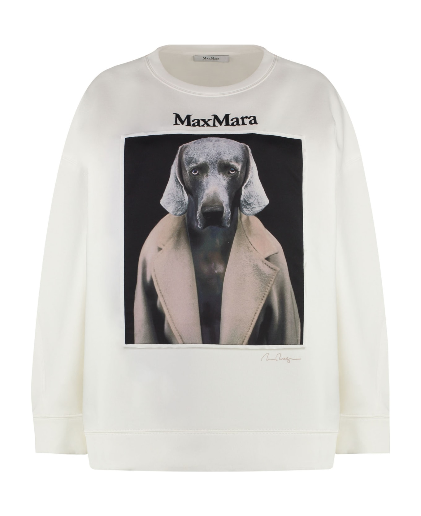 Max Mara Bacco Print Sweatshirt - BIANCO AVORIO