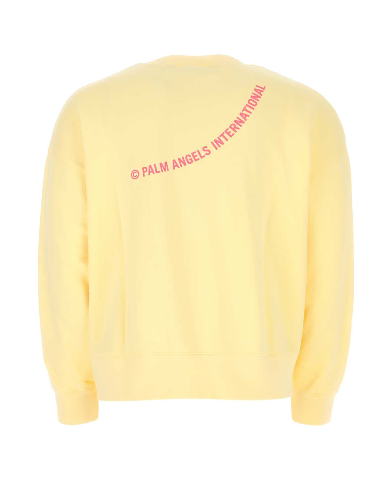 Palm Angels Pastel Yellow Cotton Sweatshirt - Multicolor