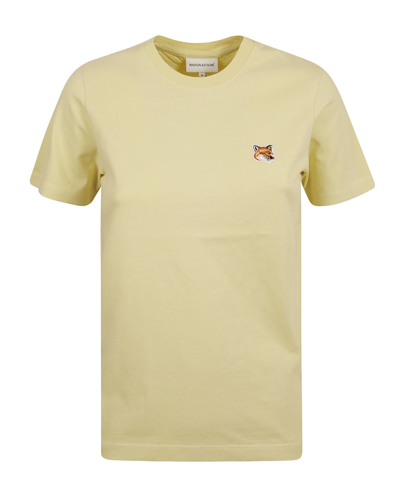 Maison Kitsuné Fox Head Patch Regular T-shirt - Chalk Yellow