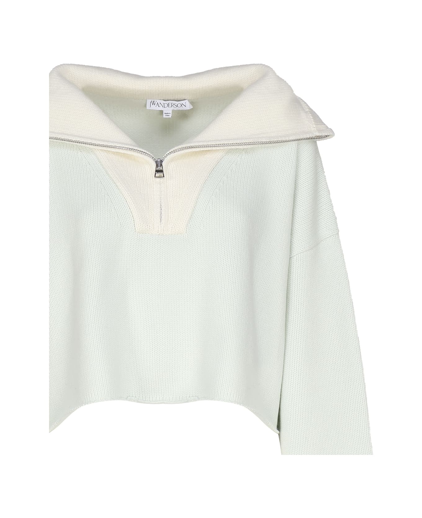 J.W. Anderson Zip-up Sweater - Mint off white