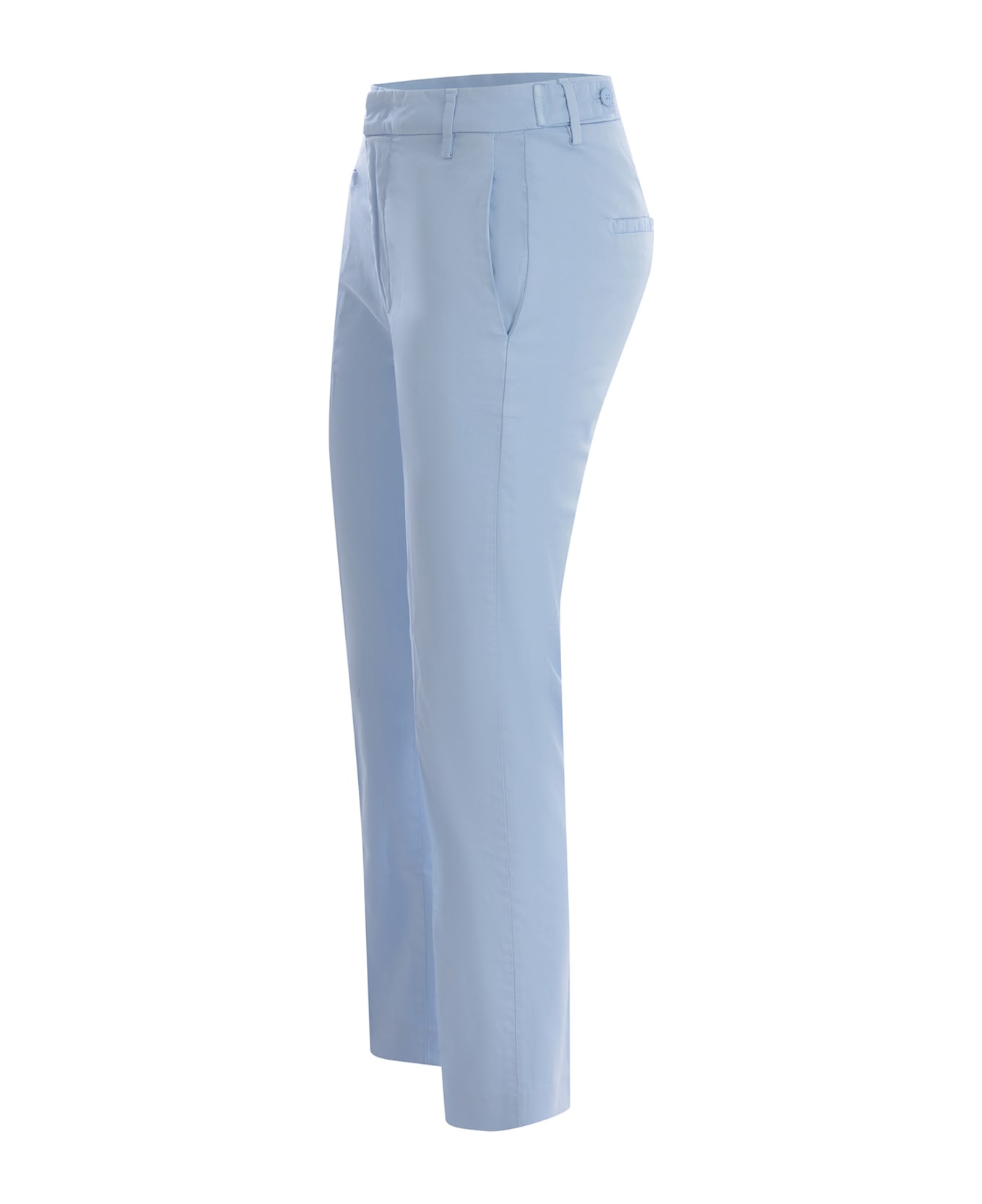 Dondup Trousers Dondup "ariel" Made Of Cotton - Celeste