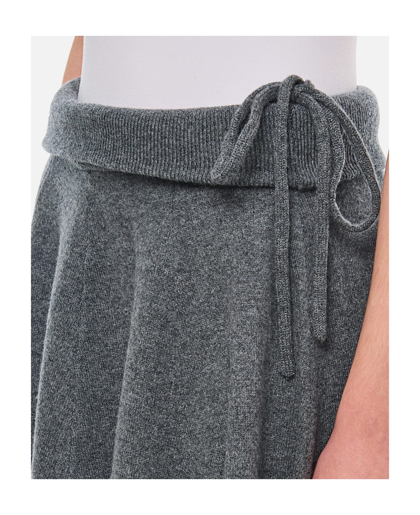 Extreme Cashmere Cashmere Short Pleated Skirt - Grey