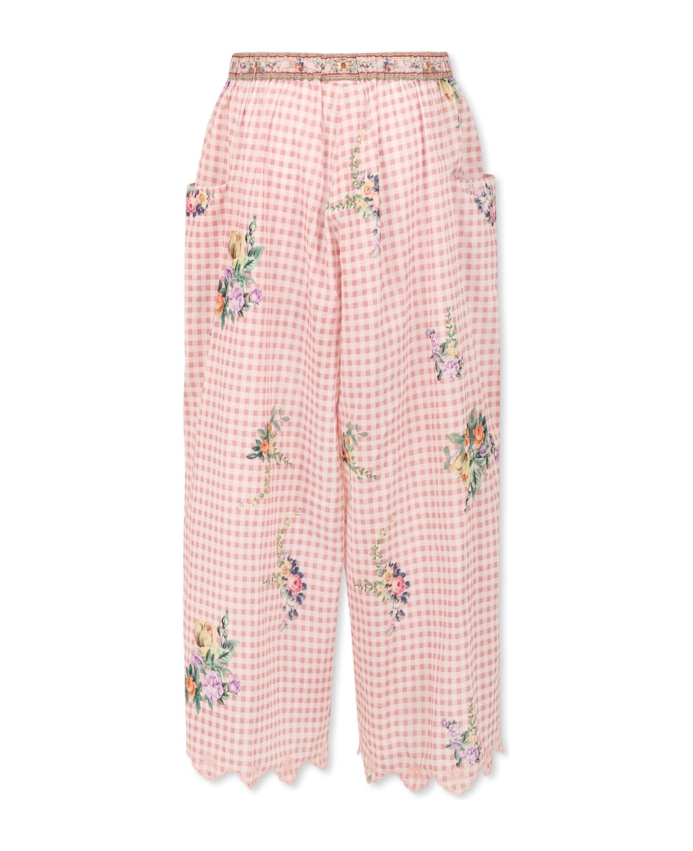 Camilla Pink Trousers For Girl With Floral Print - Pink