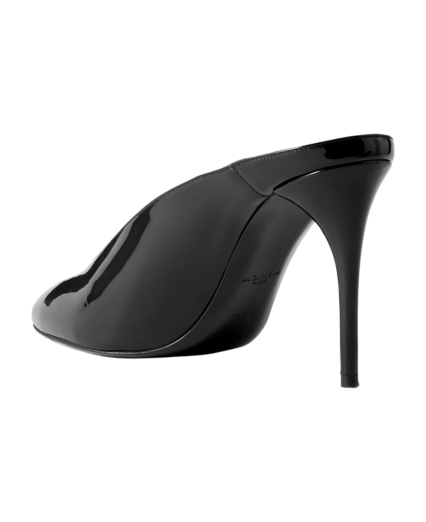 Alaia Mule Patent - Black