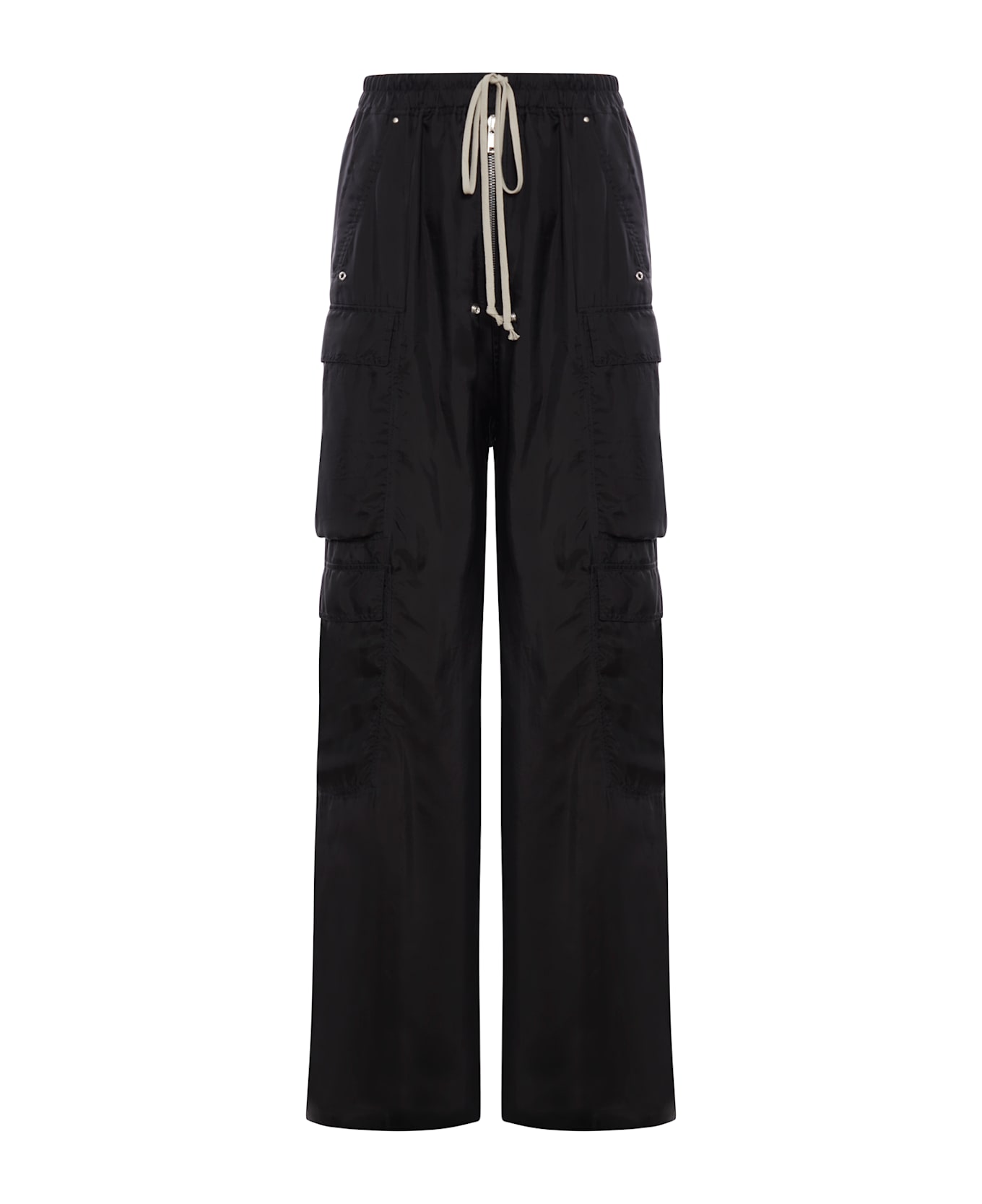Rick Owens Wide Leg Elastic Waist Trousers - Black