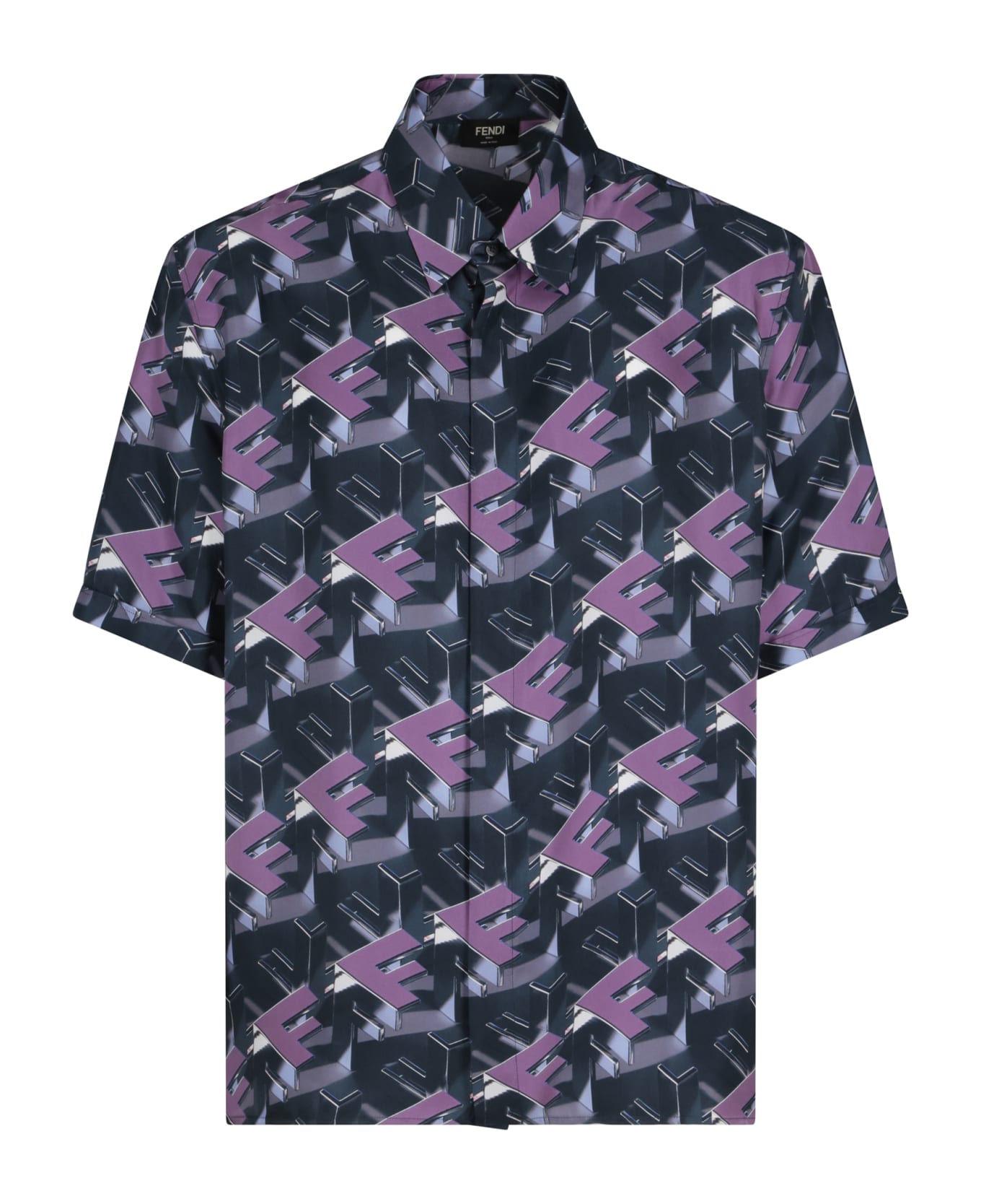 Fendi Multicolour Silk Shirt - Lilac