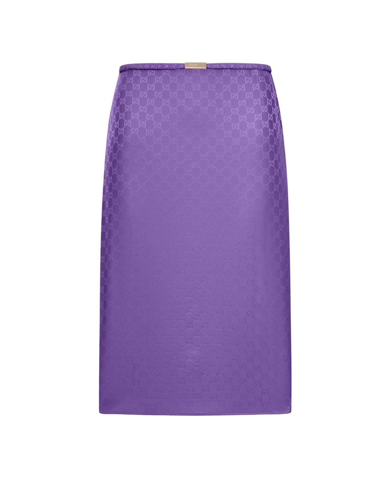Gucci Gg Silk Skirt - Purple