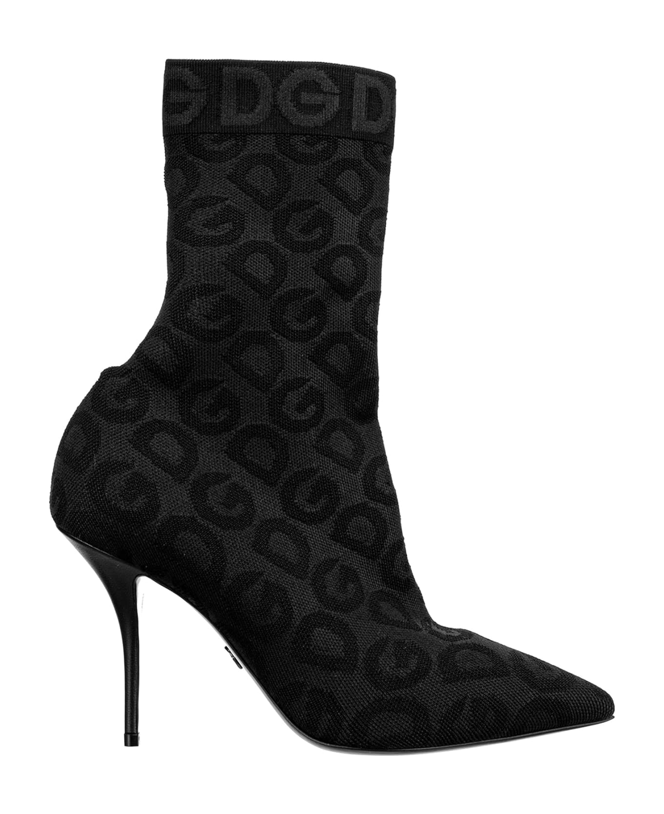 Dolce & Gabbana Logo Sock Boots - Black