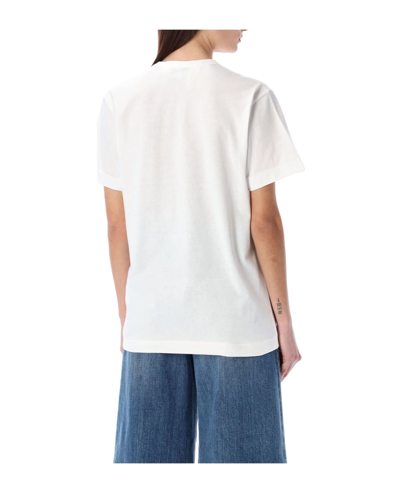 Comme des Garçons Play Red Hearts T-shirt - WHITE Tシャツ