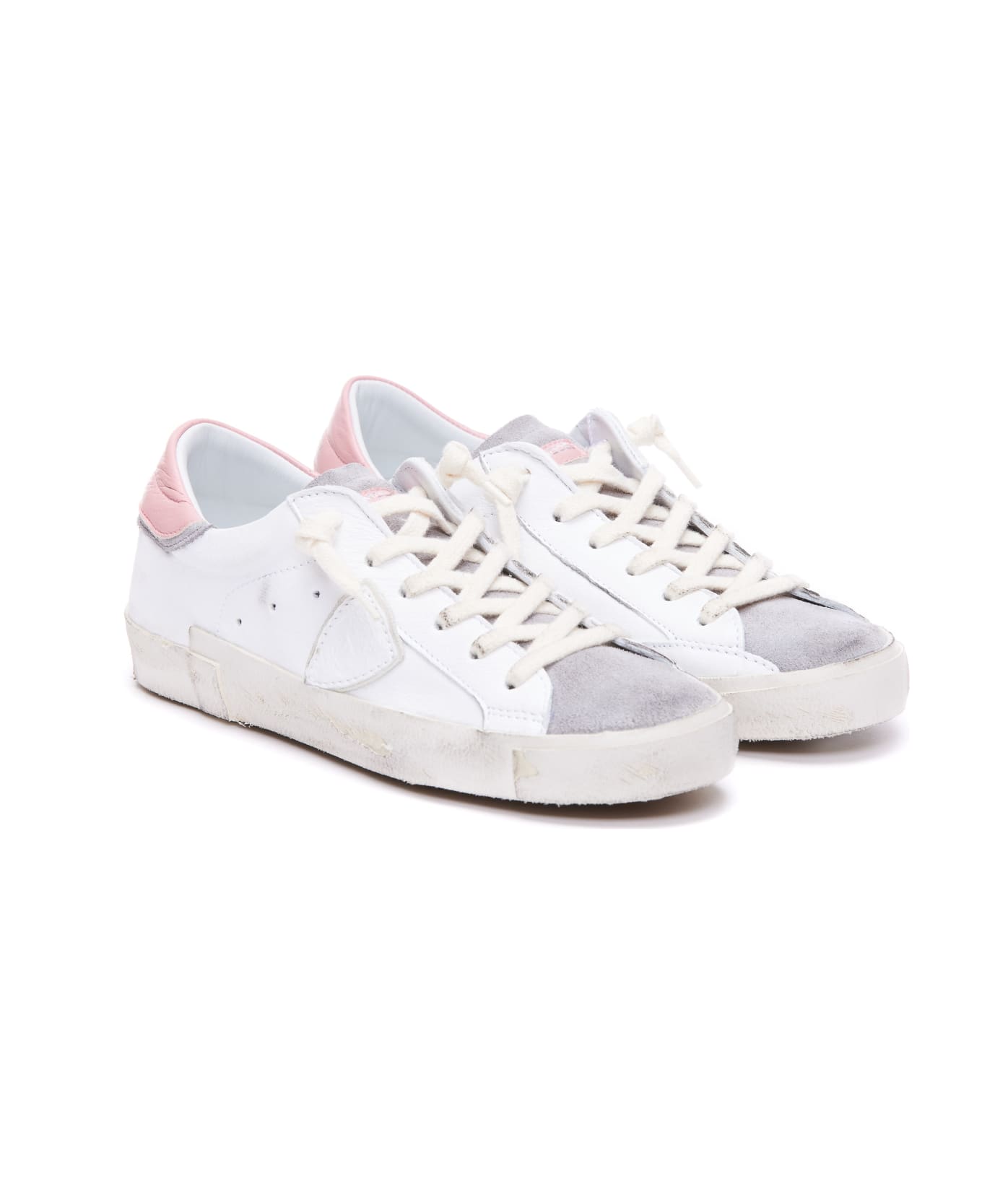 Philippe Model Prsx Low Sneakers - Vintage Mixage Blanc Anthracit スニーカー