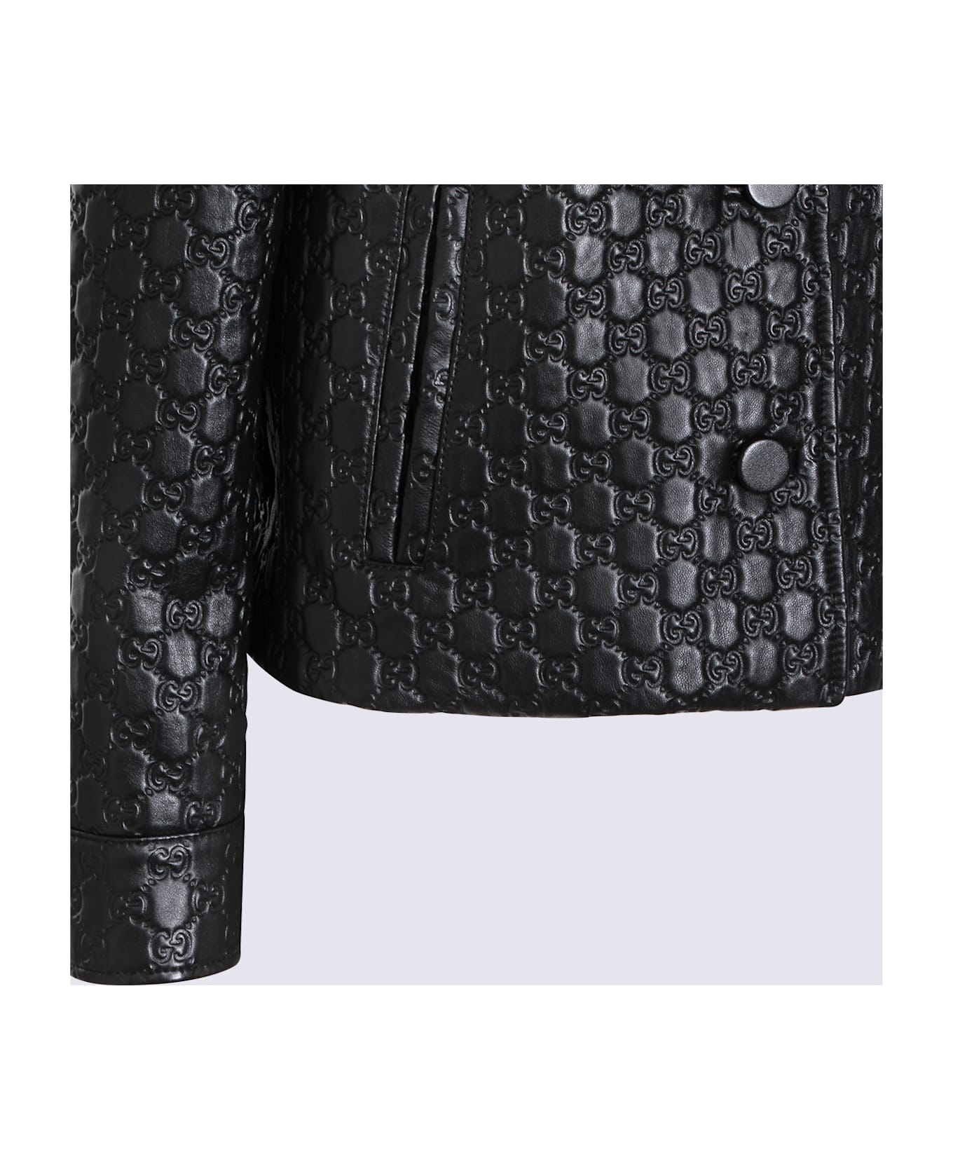 Gucci Black Leather Jacket - Black