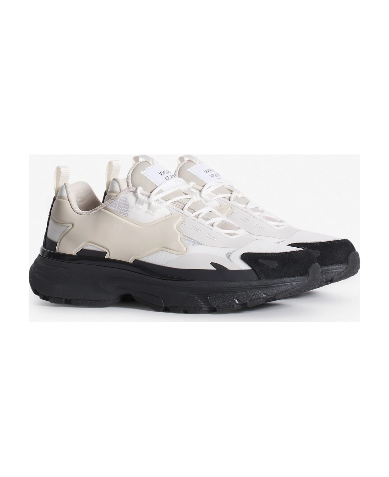 Maison Kitsuné Sora Runners - Black White Bicolor