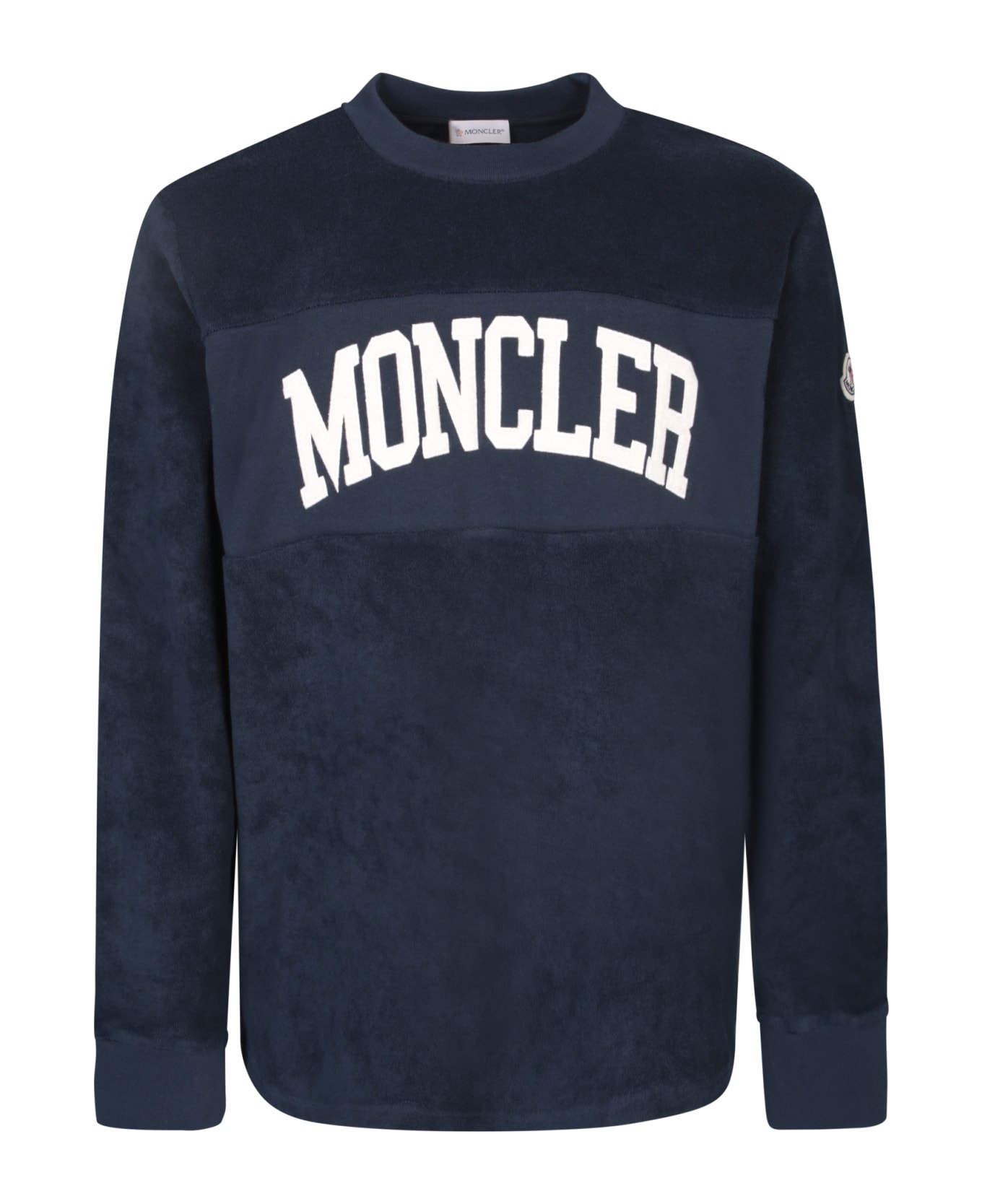 Moncler Logo University Blue Sweatshirt - Blue フリース