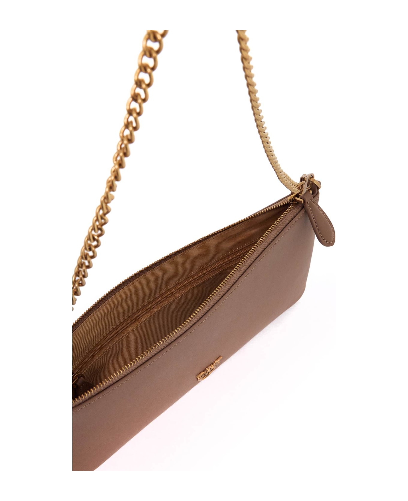 Pinko Horizontal Flat Bag - BISCOTTO ZENZERO-ANTIQUE GOLD (Beige)