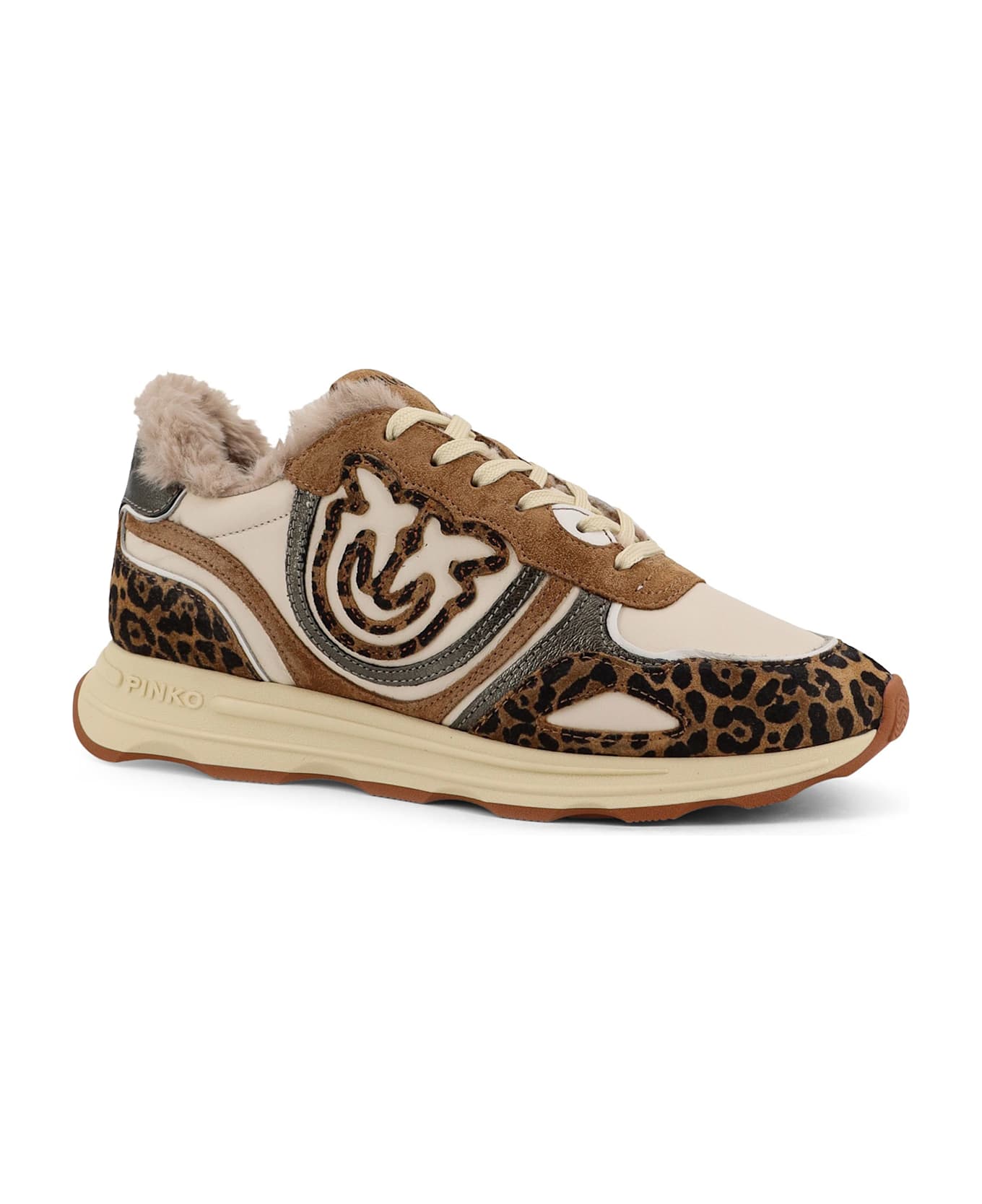 Pinko Zoe 01 Leather Low-top Sneakers - Spotted