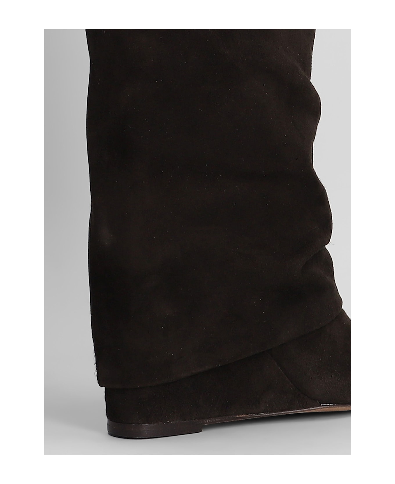 The Seller High Heels Boots In Dark Brown Suede - dark brown