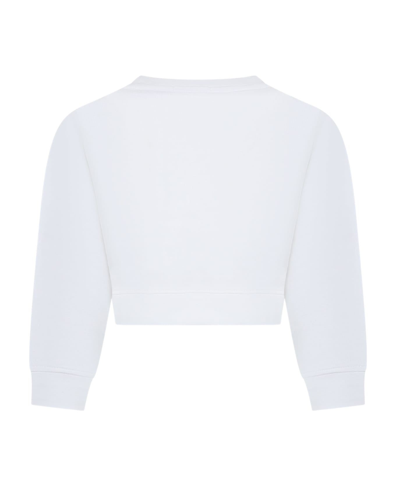 Stella McCartney Kids White Sweatshirt For Girl With Multicolor Logo - White