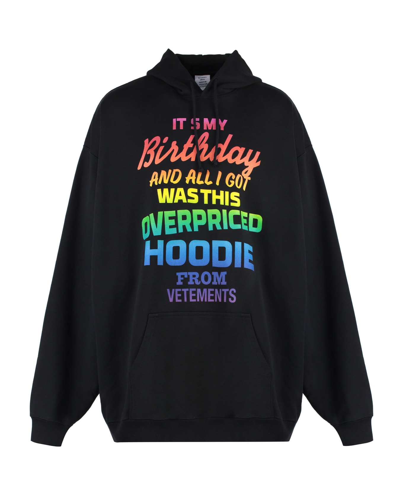 VETEMENTS Printed Hoodie - black