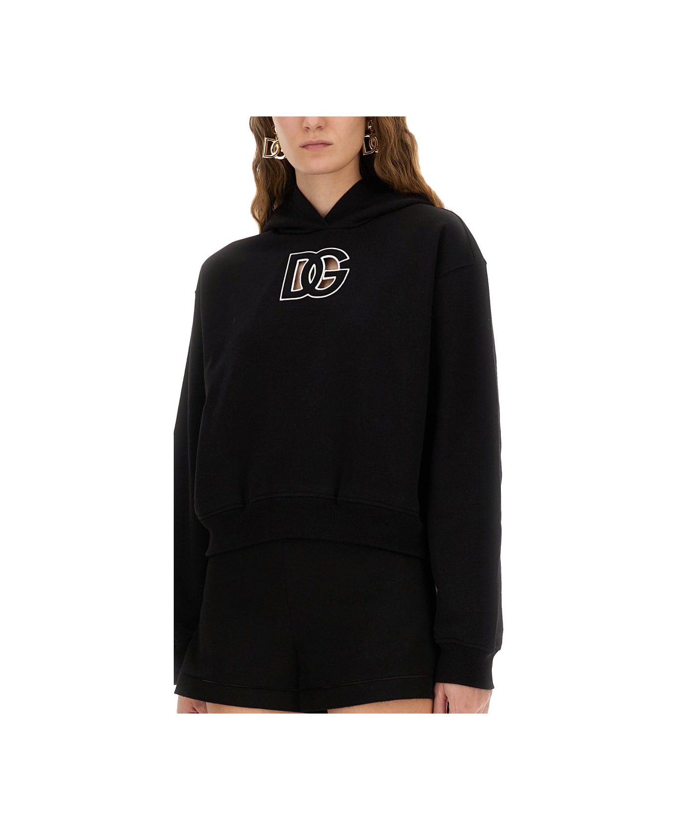 Dolce 
Gabbana Sweatshirt With Dg Embroidery - BLACK