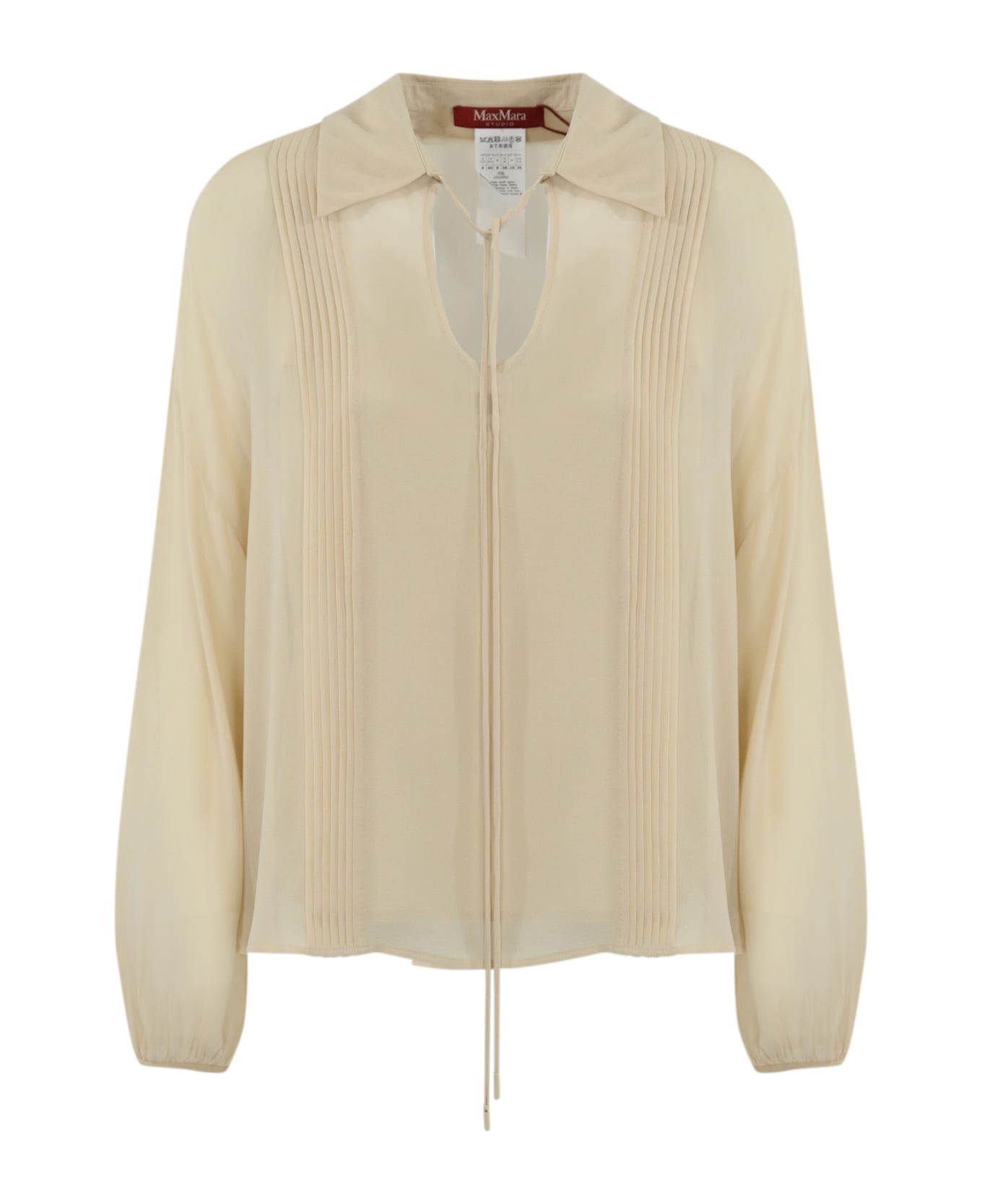 Max Mara Studio Valdai Oversized Blouse In Silk - Corda