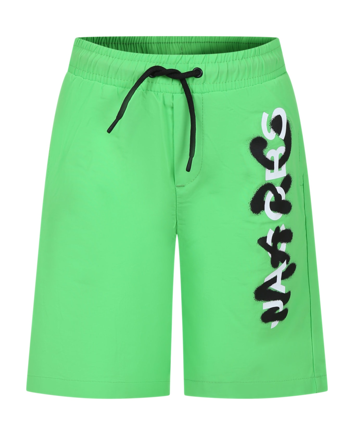 Marc Jacobs Green Boxer Shorts For Boy With Logo - Green