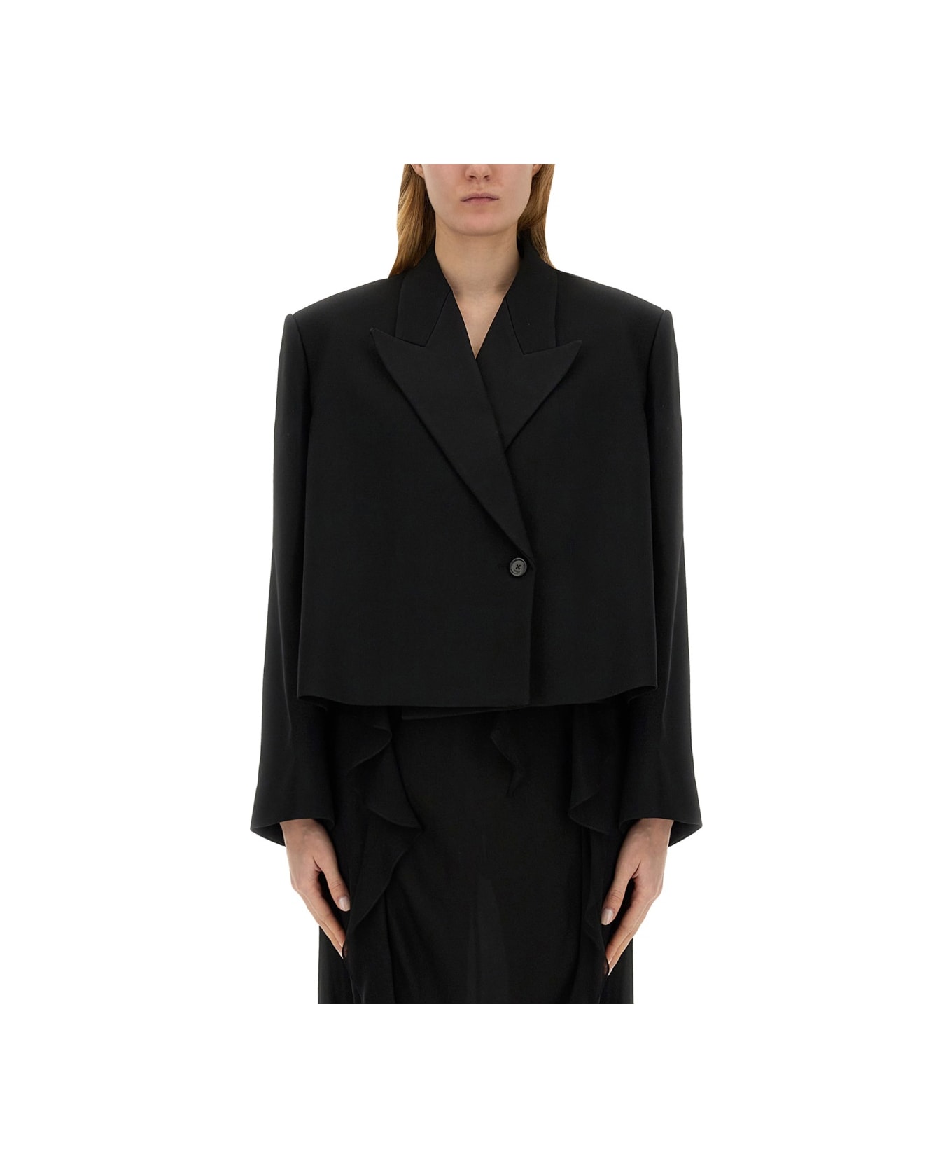 Khaite Cropped Jacket - BLACK