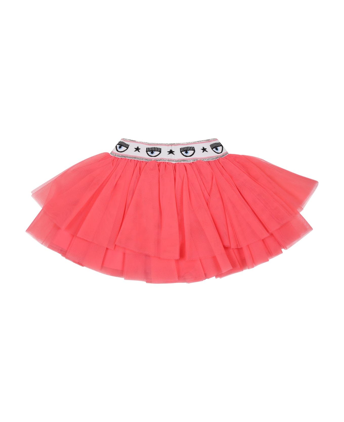 Chiara Ferragni Pink Skirt For Baby Girl With Eyestar - Pink ボトムス