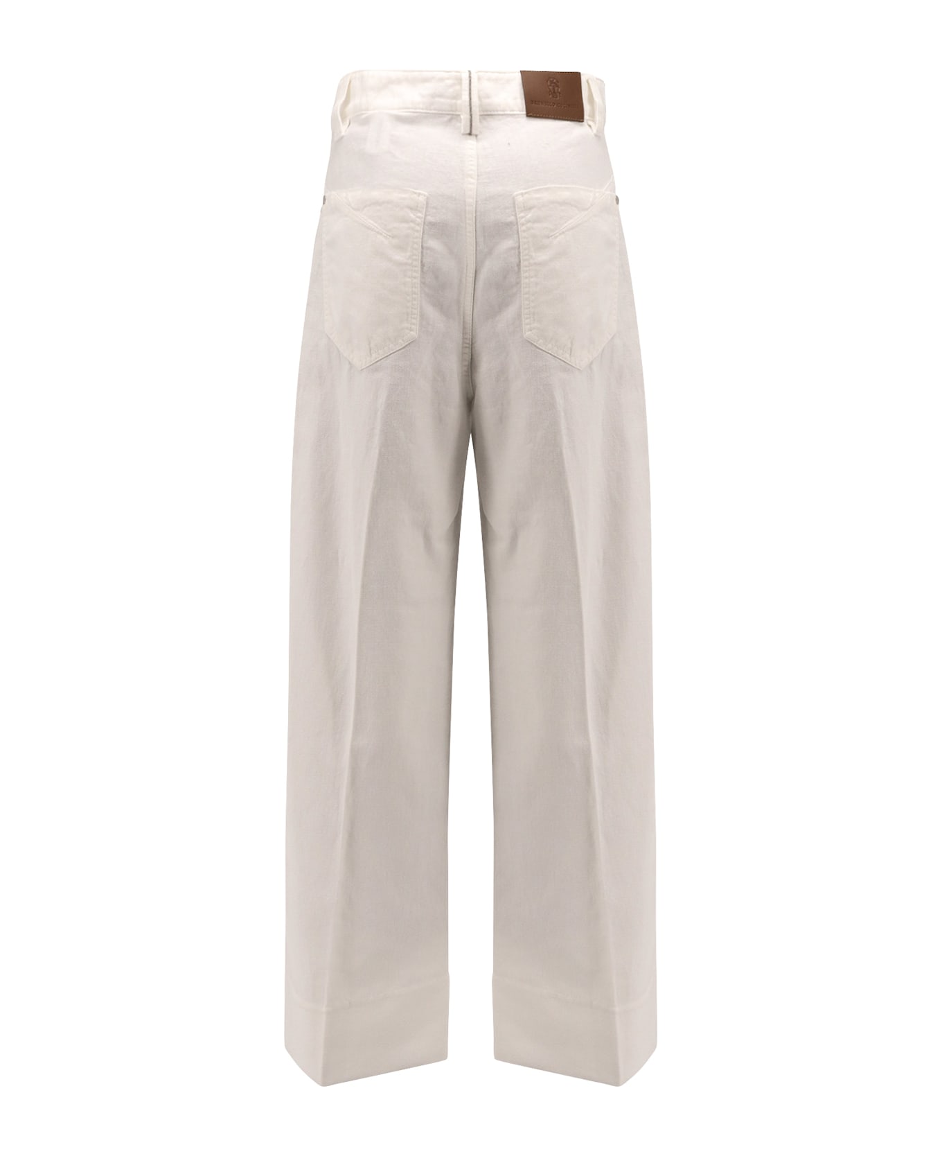 Brunello Cucinelli The Loose Sartorial Jean Trouser - White