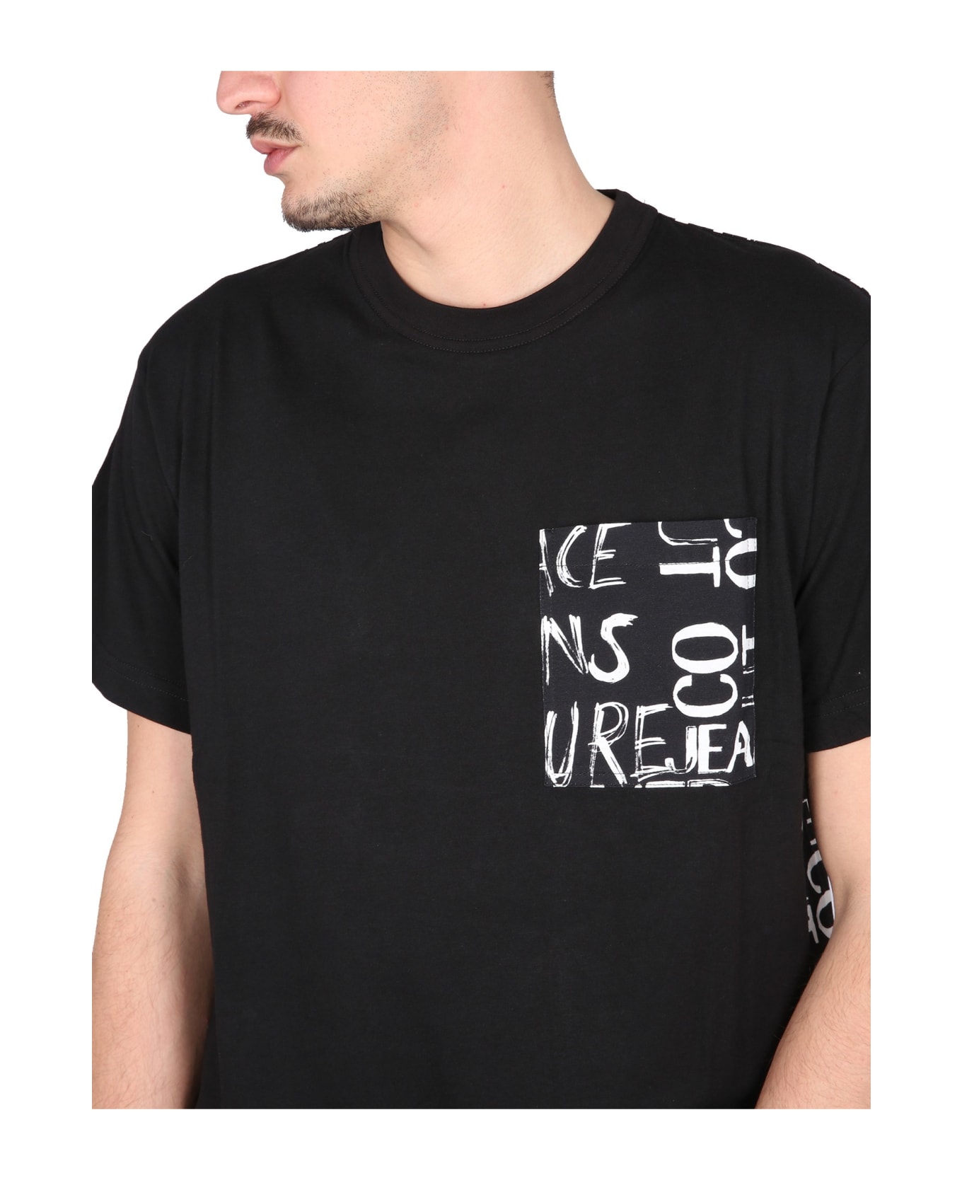 Versace Jeans Couture T-shirt With Logo - Nero/bianco
