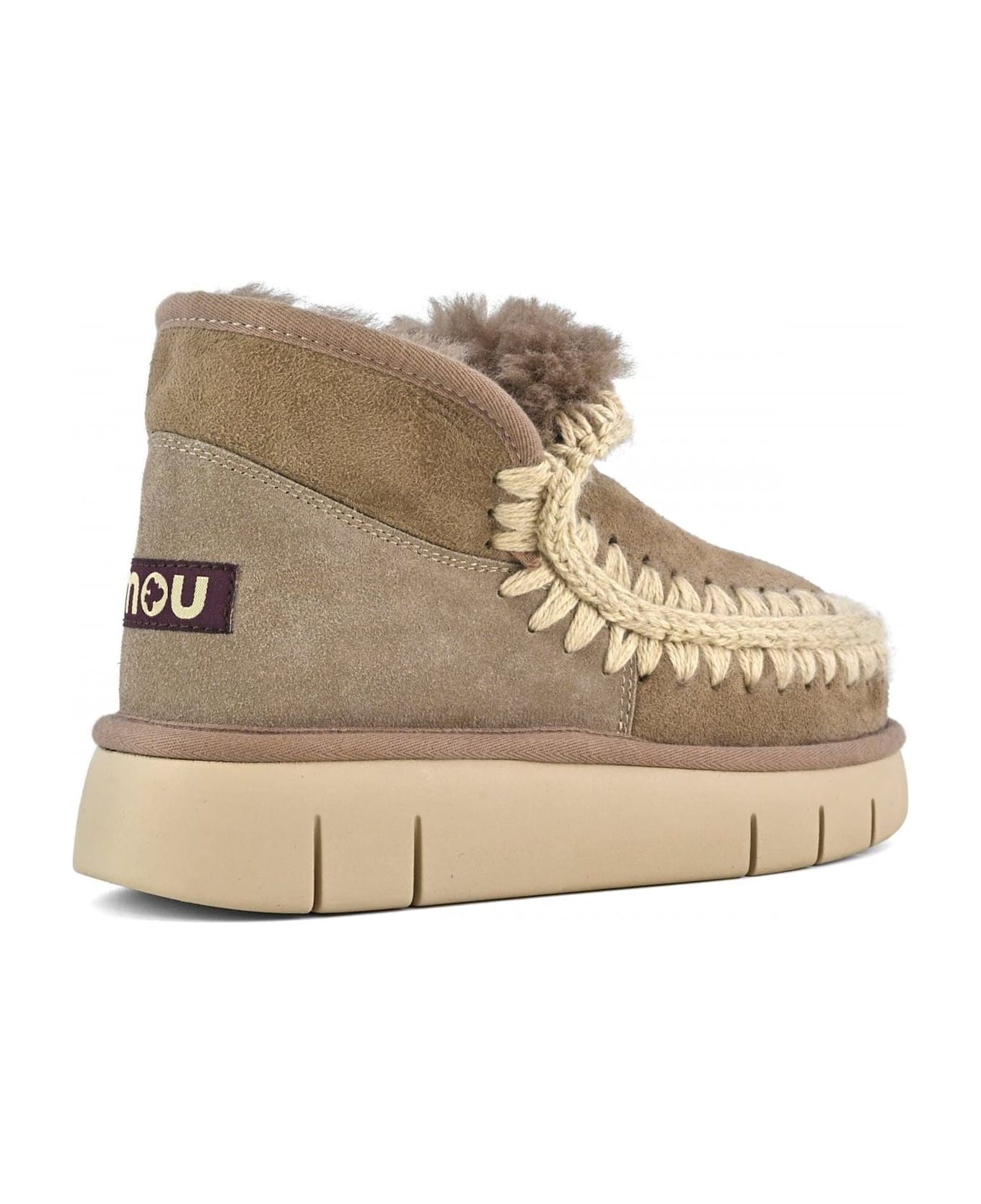 Mou Grey Eskimo Bounce Sneaker - Beige