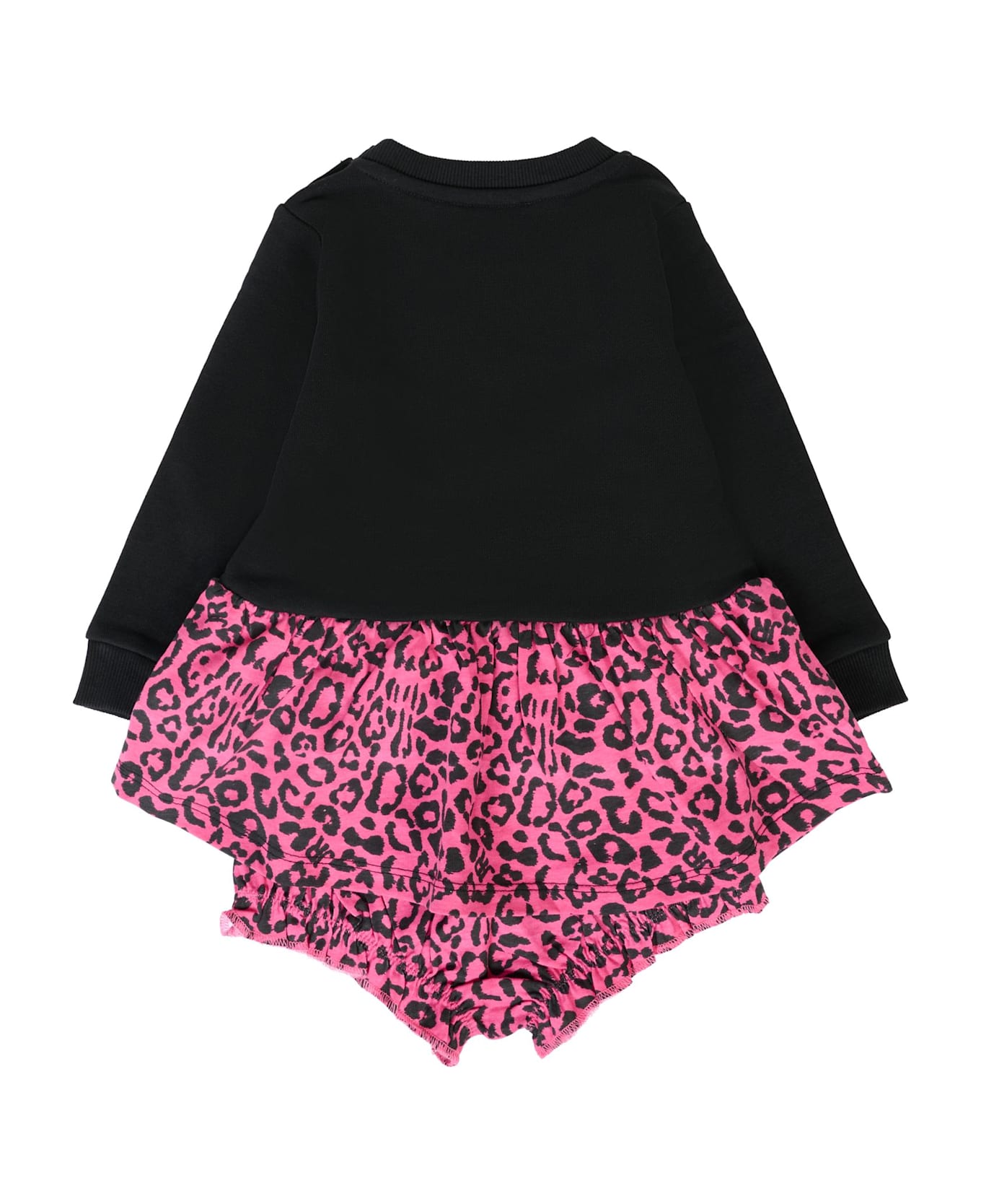 Richmond Black Dress For Baby Girl With Logo - Black