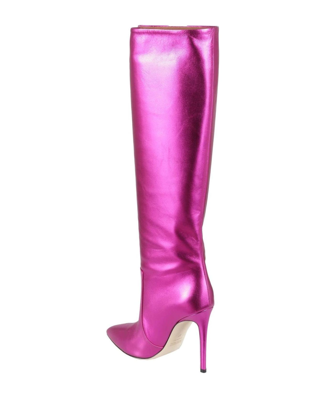 Paris Texas Metallic Effect Boots - Shocking Pink