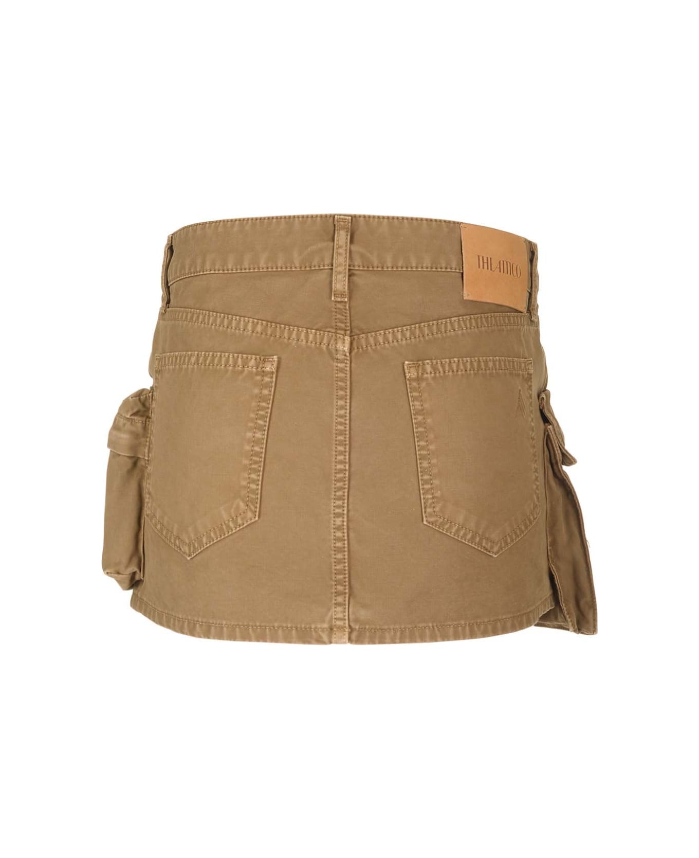 The Attico ''fay'' Multi-pocket Mini Skirt - Brown