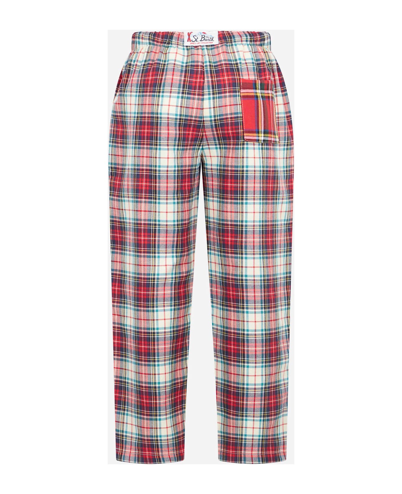 MC2 Saint Barth Kid Pajama Pants With Tartan Print