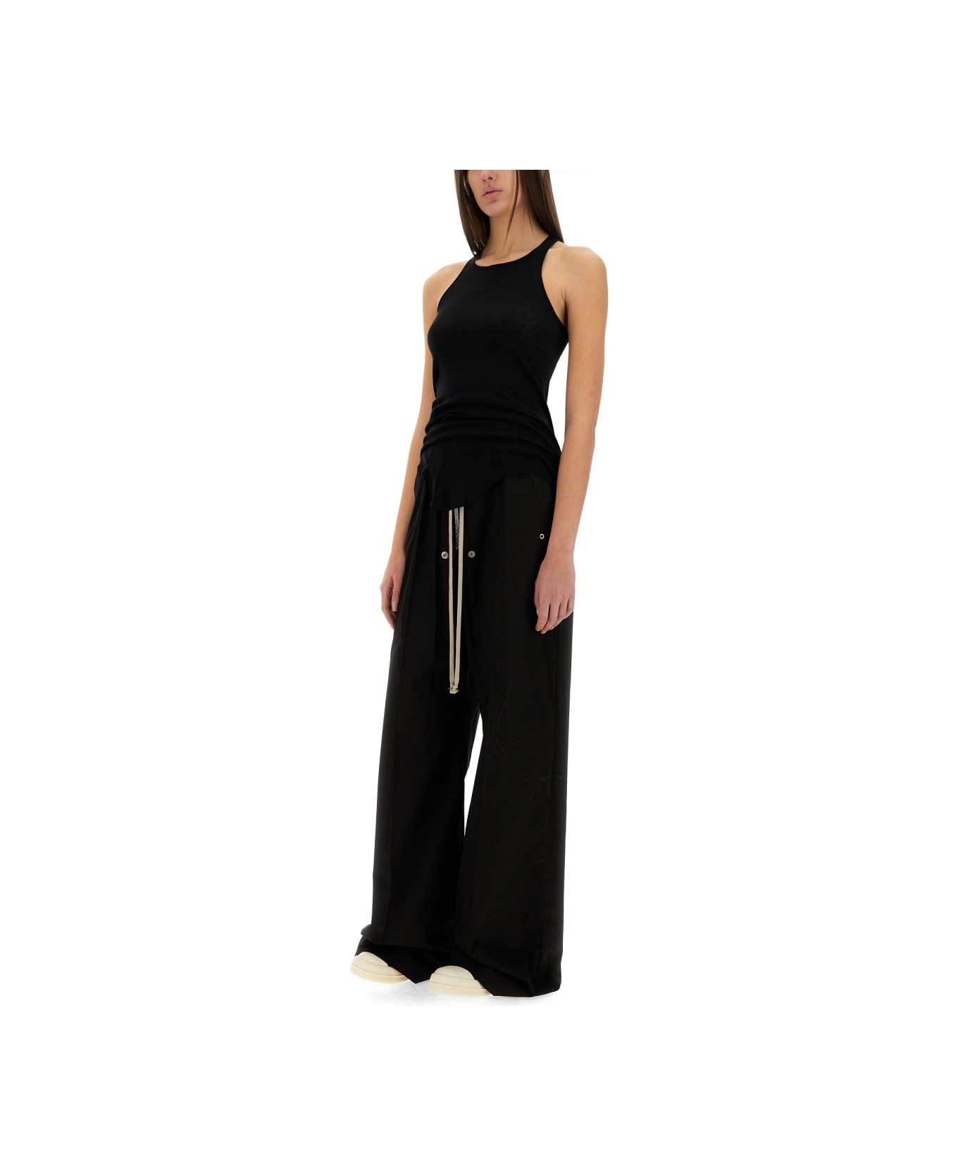 Rick Owens Wide Leg Pants - BLACK