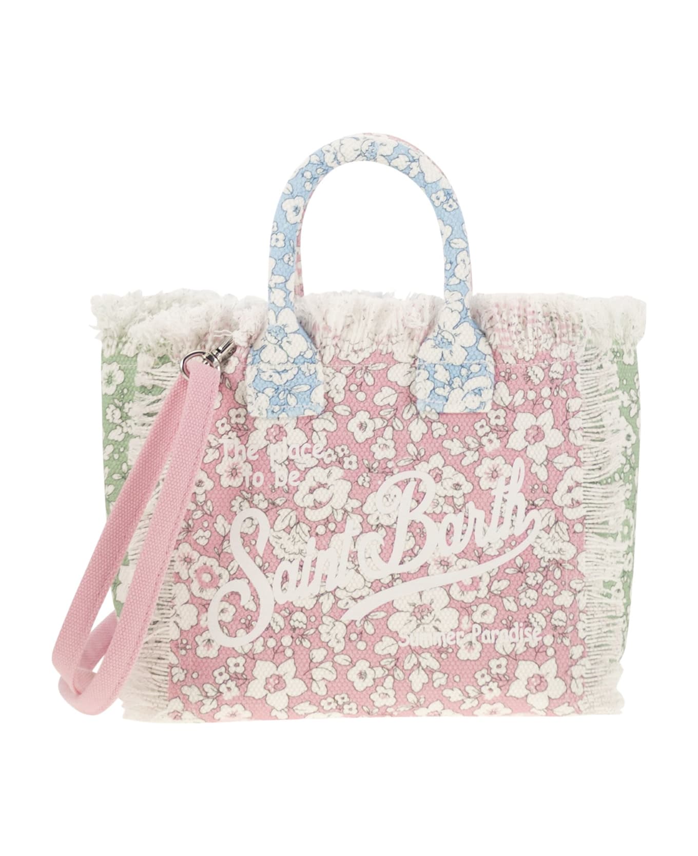 MC2 Saint Barth Mini Vanity Bag In Floral Cotton Canvas - Multicolor