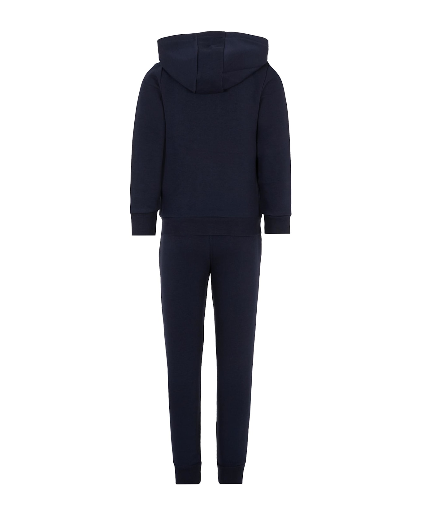 Hugo Boss Blue Suit For Boy With White Logo - Blue