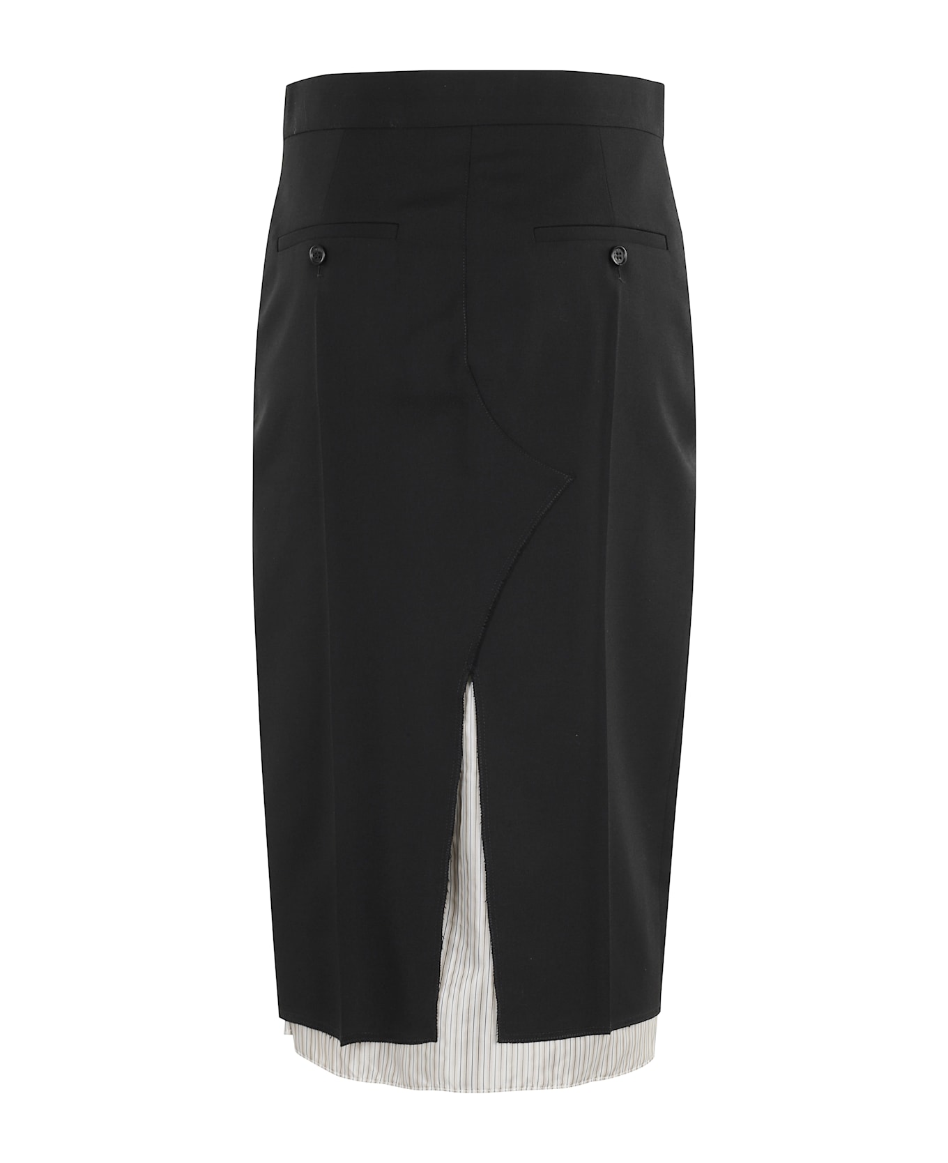 Marni Exposed Lining Skirt - Black
