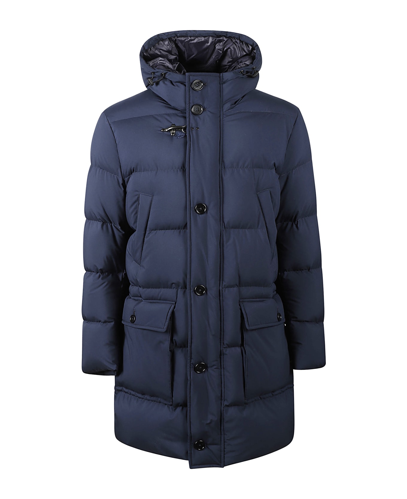 Fay Long Down Jacket - Blu Navy