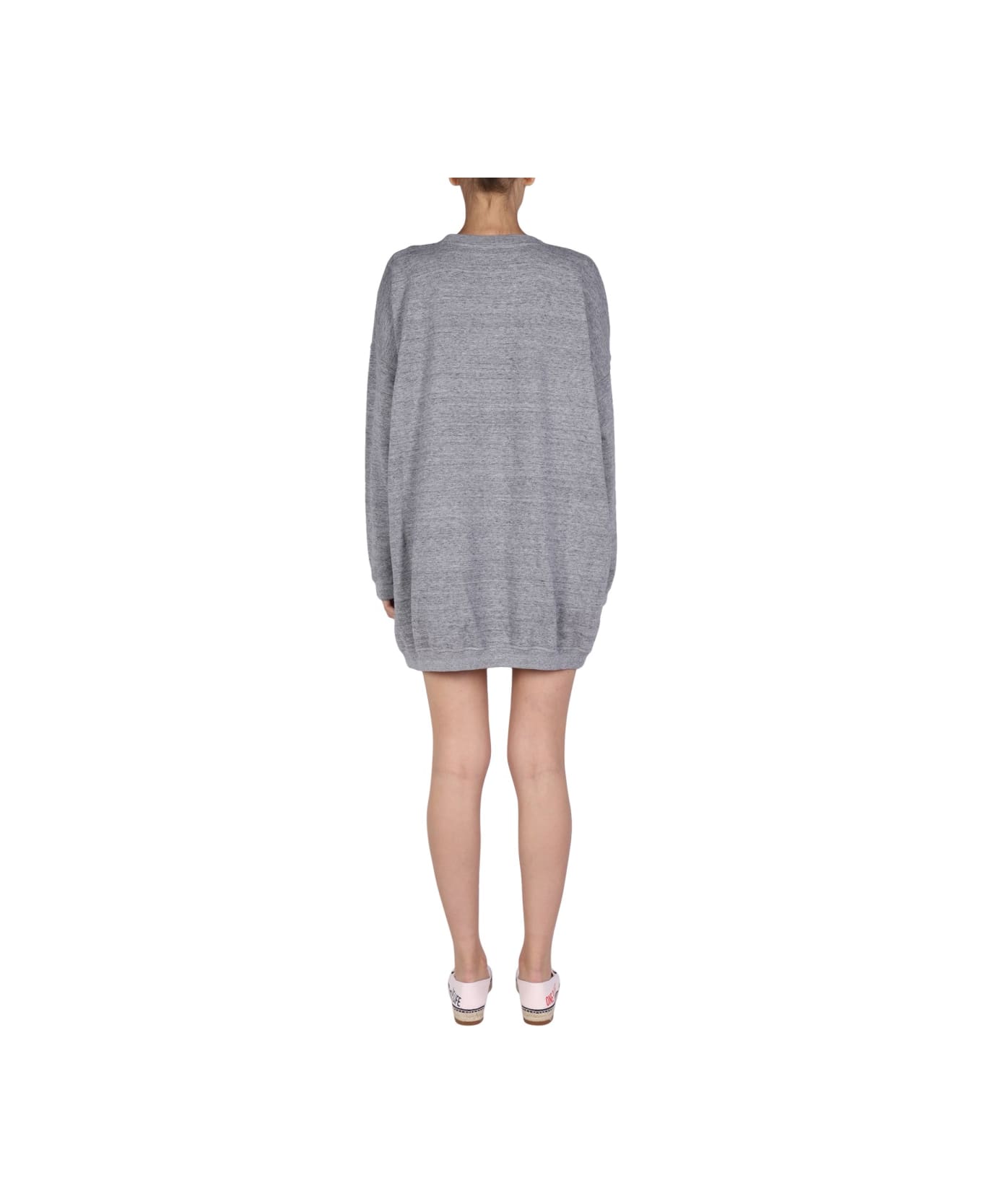 Dsquared2 Sweatshirt Dress With Logo Print - GREY ワンピース＆ドレス